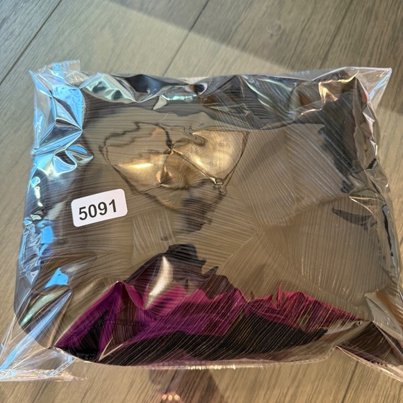 Issey Miyake Fete Y2K vintage sheer textured Black midi Dress 45091 - Picture 13 of 13